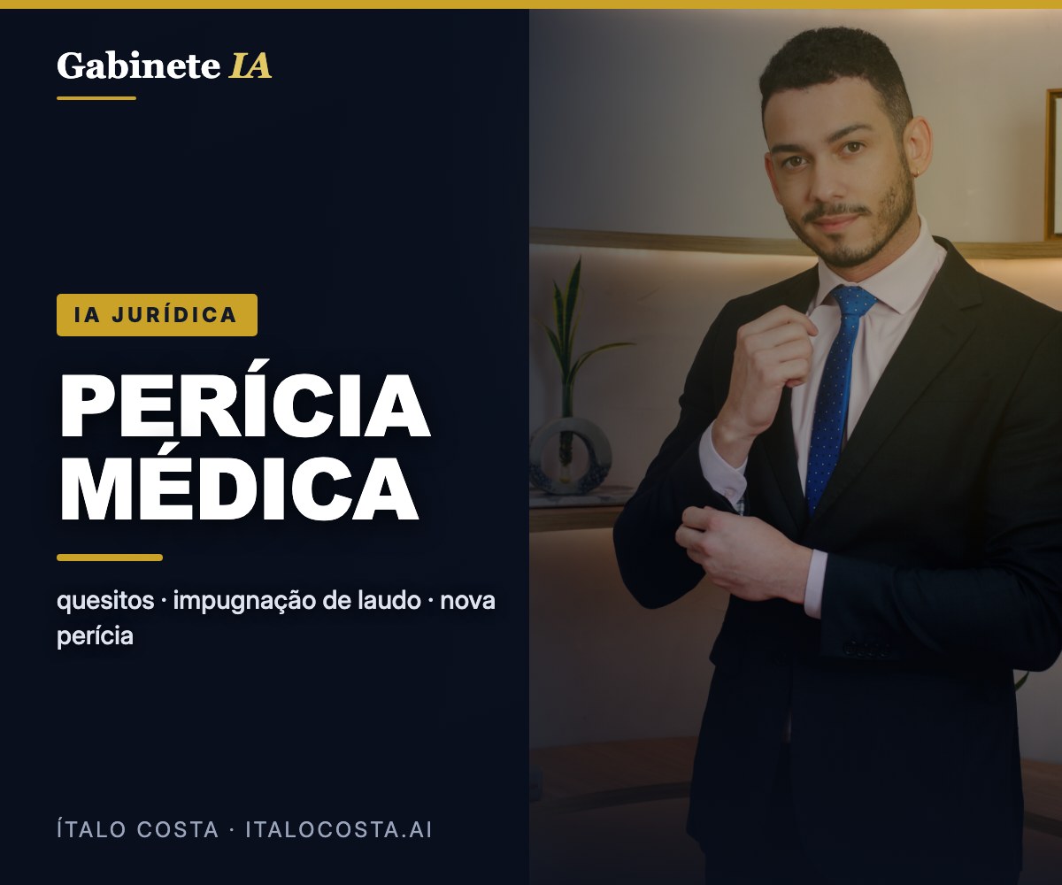 IA Jurídica: Perícia Médica Previdenciária — Do Prazo dos Quesitos à Nova Perícia