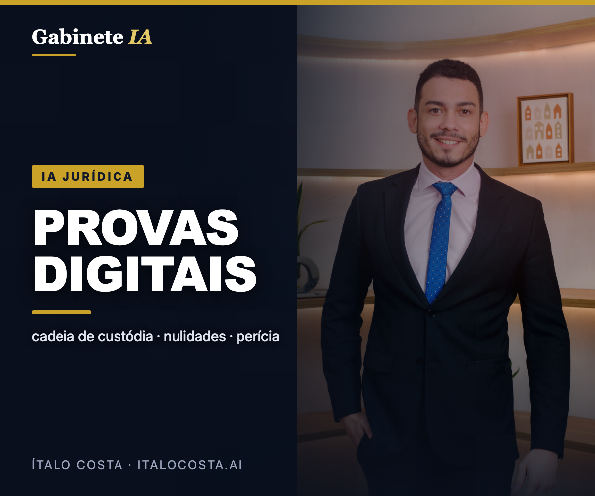 IA Jurídica: Provas Digitais e Cadeia de Custódia para Advogados